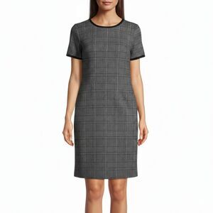 Max Studio Sheath Dress XS Gray Plaid Classic